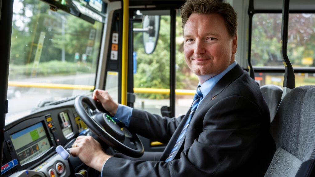 Conductor de autobús trabajando en los Países Bajos con oportunidades de empleo