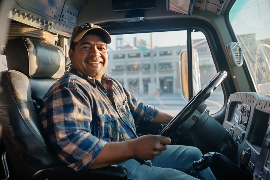 Conductor de camión trabajando en Alemania con oportunidades de empleo